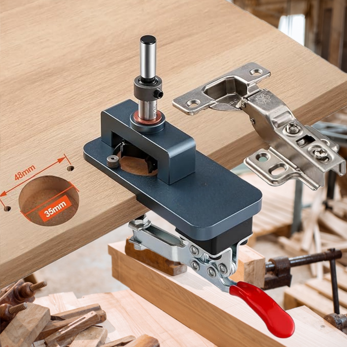 Furniture Hardware Fitting - Plantilla de bisagra de 35 mm