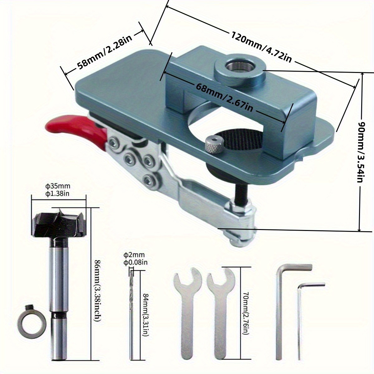 Plantilla de bisagra de 35 mm  - Furniture Hardware Fitting reseña y precio